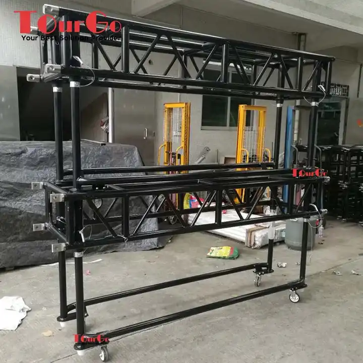 aluminum 5ft 8ft 10ft pre rig truss adjustable height moving head lights PRT tyler pre rigging truss