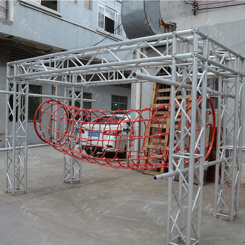 Horizontal Tube Net Indoor Athlete Parkour Ninja Course Obstacle for kids