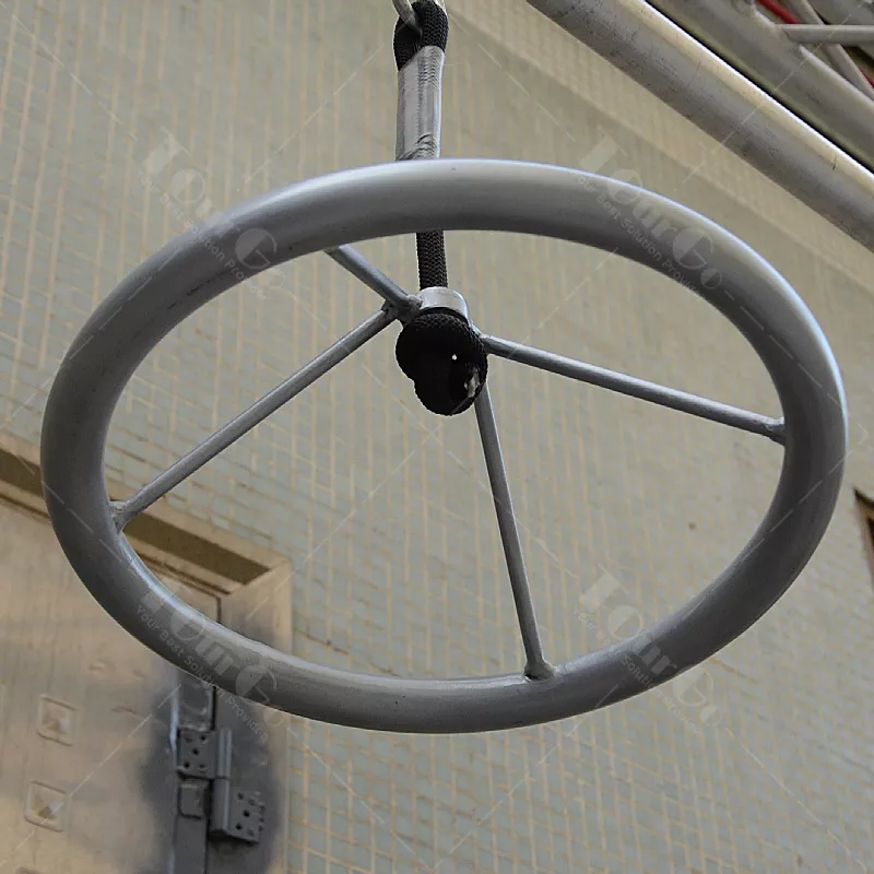 Outdoor Ninja Warrior Training Equipment Jungle Gyms Monkey Ninja Wheel Obstacle for Ninja Slackline