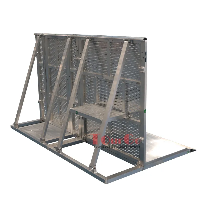 Aluminum Portable Concert Crowd Control Barrier / Mojo Stage Barrier for Sale
