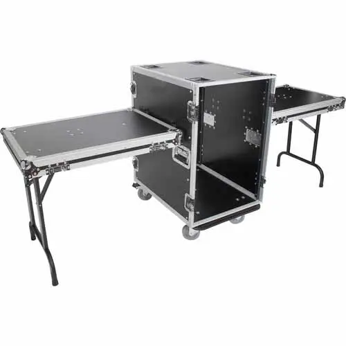 16 RU 24″ Deep Amplifier Rackmount Flight Case with Casters