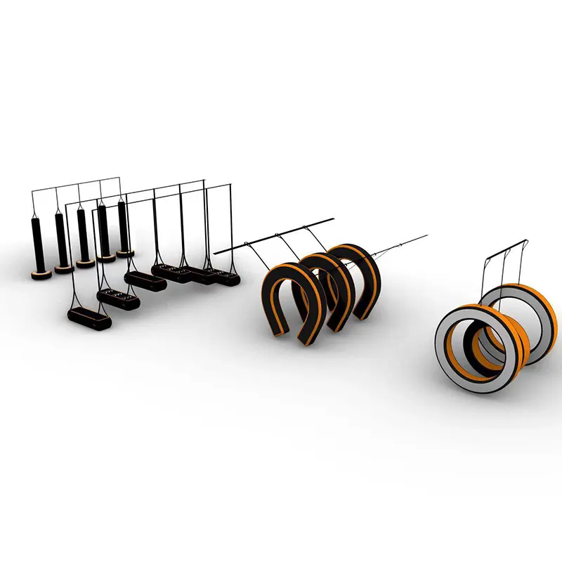 indoor outdoor amusement park parkour gym training equipment air track crawl bridge ninja warrior obstacles course for kids