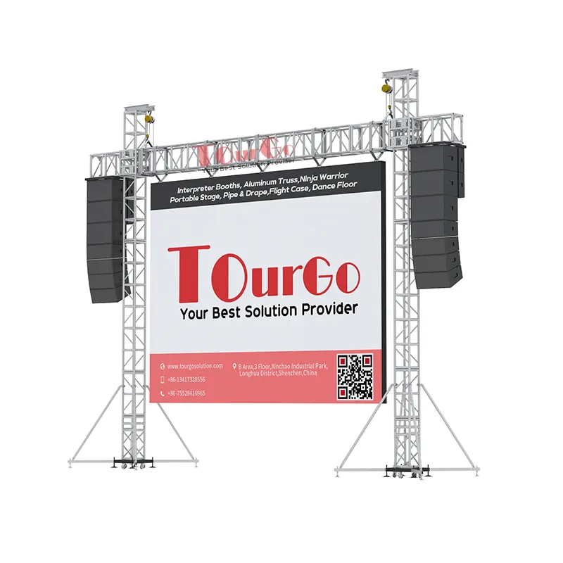 outdoor indoor aluminum led screen truss display goal post truss system
