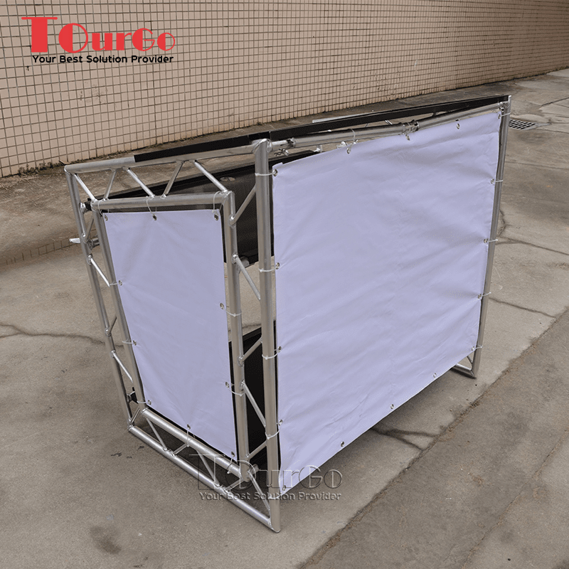 TourGo Aluminum DJ Truss Booth System Foldable Mobile DJ Stand