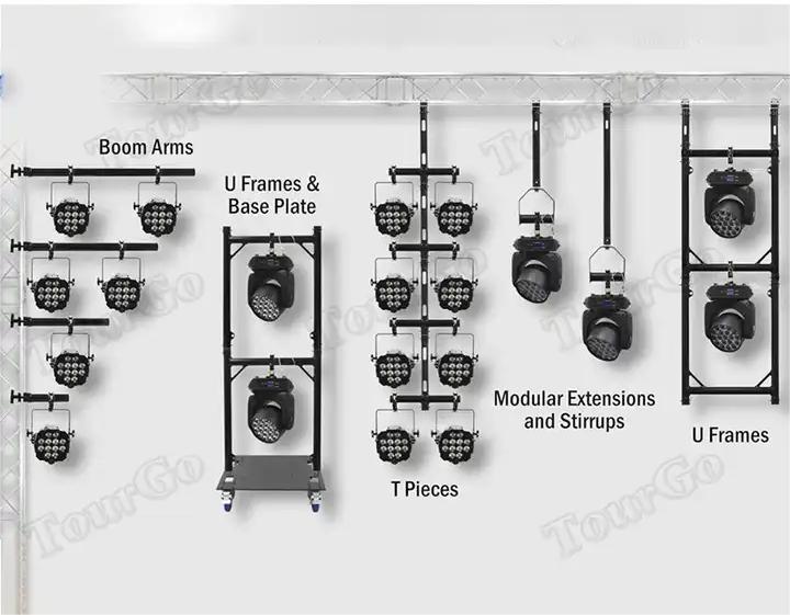 TourGo Aluminum Modular Drop Arm System for Moving Head Lights