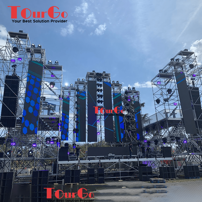 Galvanized Steel Layher Scaffolding Ringlock Scaffold Truss System with Layer Stage