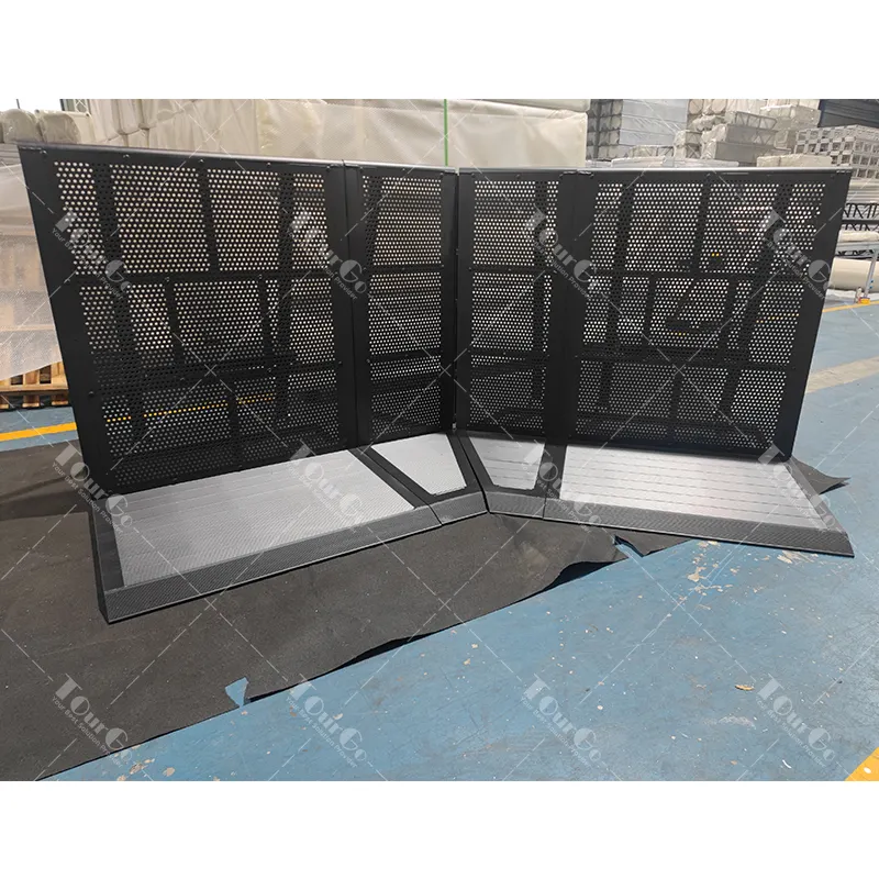 Outdoor Black Crowd Control Barricade Aluminum Stage Barrier for Concert