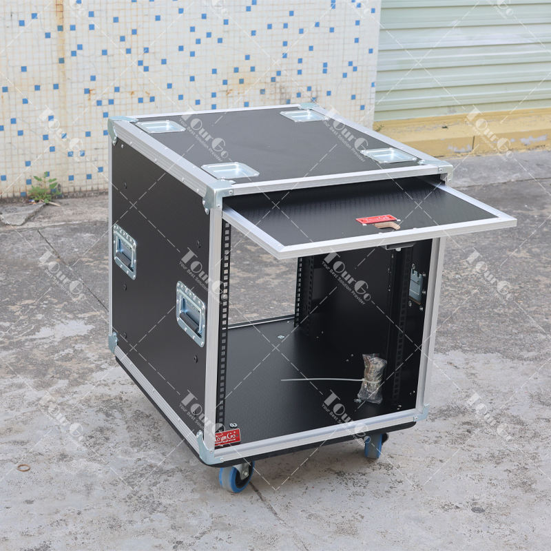 12U Slam Door Rack Cases Sliding Door Flight Case