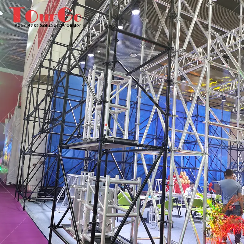 TourGo Large Concert Aluminum Scaffolding Truss / Layer Stage for Sale