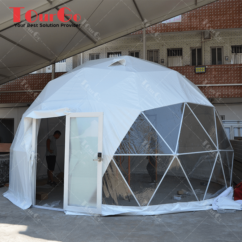 factory price geodesic dome tent outdoor dome glamping tent geodesic dome house tent