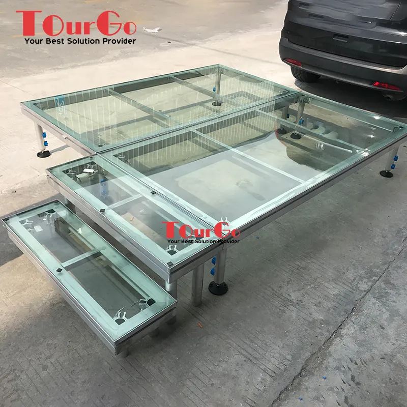 portable lights party performance stage platform concert sound aluminum acrylic stage truss