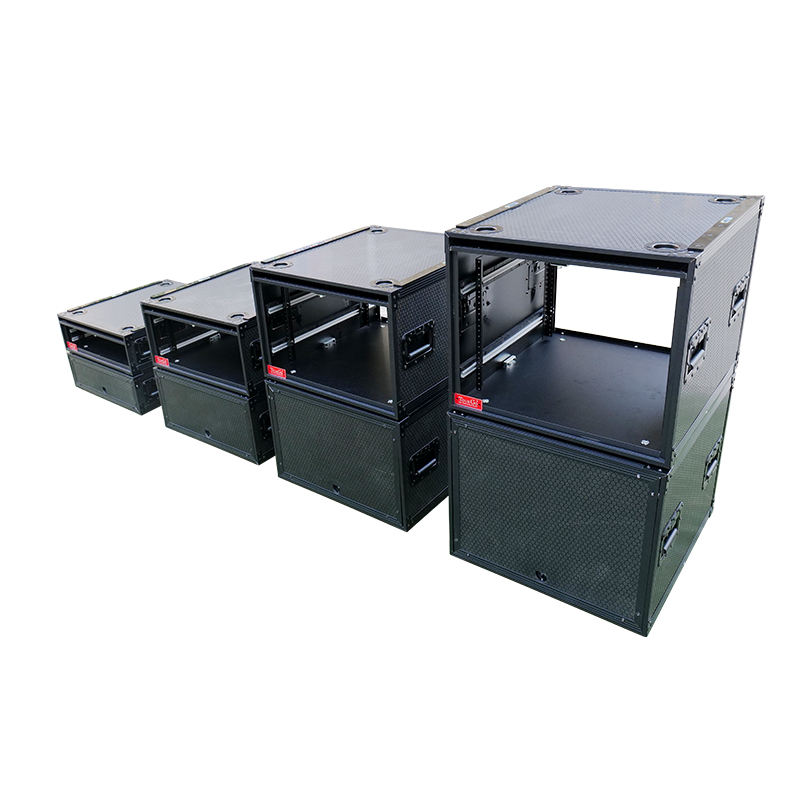 Stackable to prevent falling 19inch 19″ 2U 4U 6U 8U 10U DJ ATA Shock-Proof AMP Flight Transport Rack Case