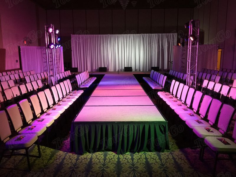 High Quality Event Stage System with Grey Carpet Finished Portable Stage Platform for Indoor Stage Rental