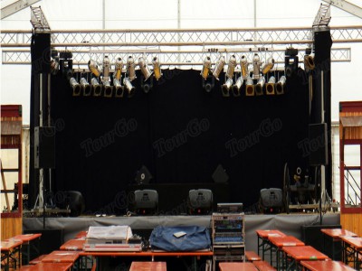 Portable Outdoor Aluminum Stage Design with Mobile Box Truss Used Concert Stage