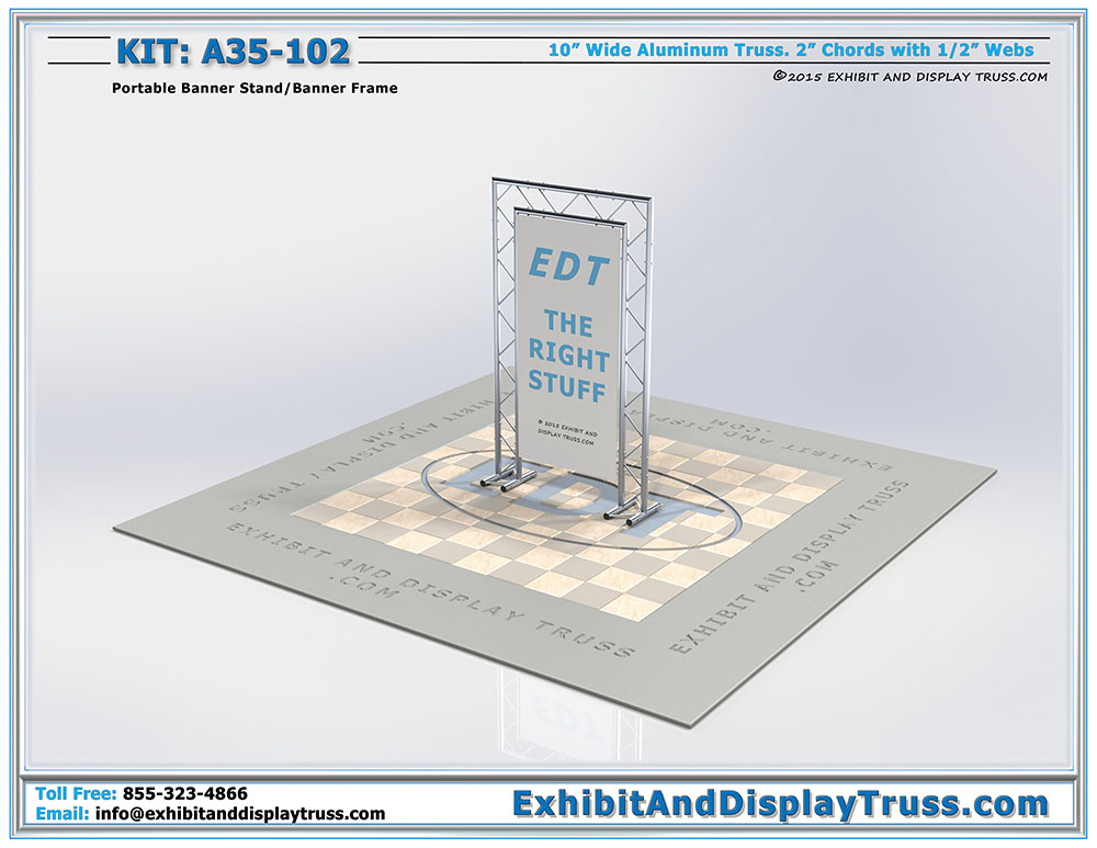 TourGo Aluminum Portable Banner Stand for  Product Displays and Sale
