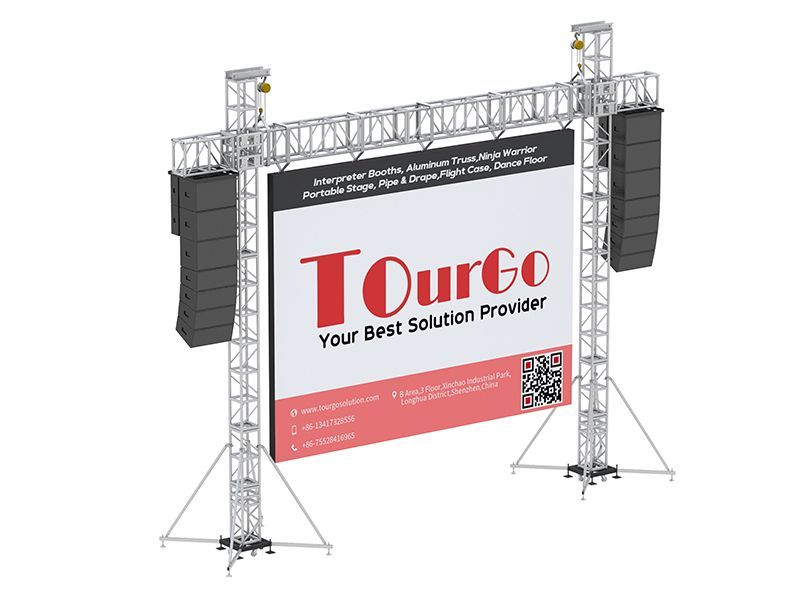 TourGo Aluminum LED Screen Ground Supports 7m Span and Load Capacity 1800kg