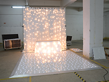 TourGo white starlit dance floor with led lights for wedding
