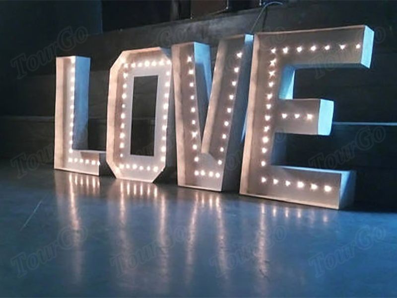 TourGo 3D metal led channel sign LED Love Light up Letters