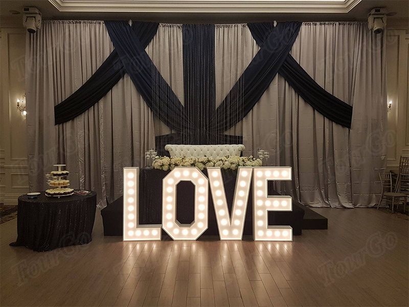 TourGo High Quality Love Light Sign for Wedding Light up Letters