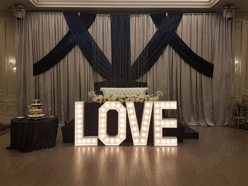 TourGo High Quality Love Light Sign for Wedding Light up Letters