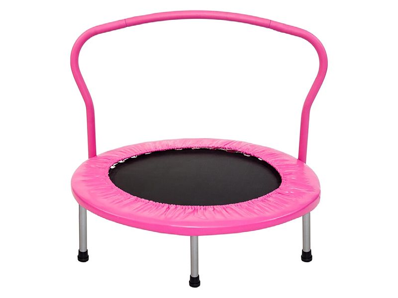 https://www.tourgosolution.com/?p=96248 36" Kids Trampoline With Handrail, Mini Toddler Trampoline With Safety Padded Cover For Indoor Outdoor Cardio Exercise
