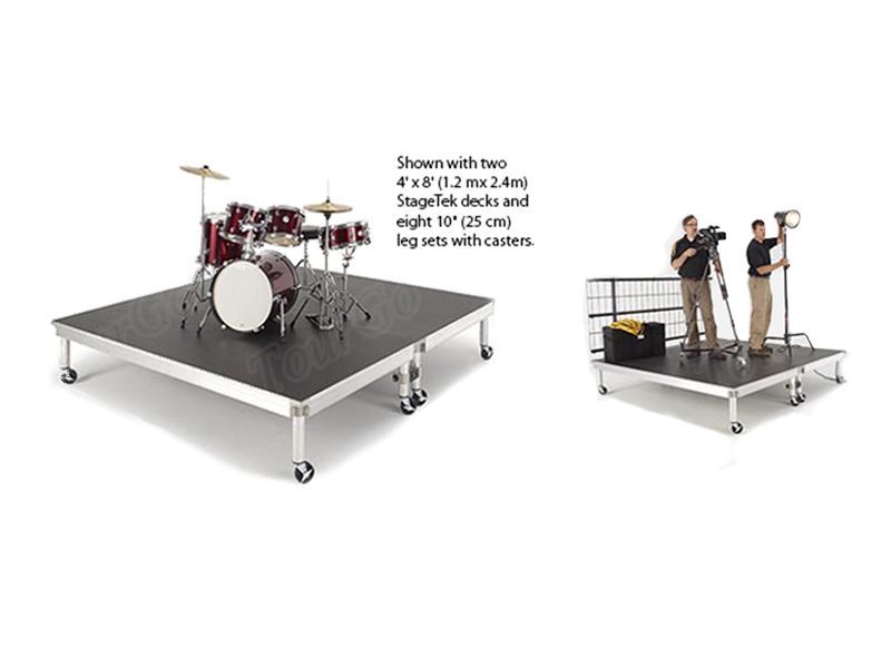 TourGo Mobile Drum Riser with non-slip industrial Stage Platform for DJ Stage/Concert Stage