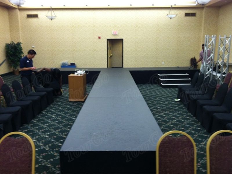 TourGo Lightweight Portable Mobile Catwalk Stage for Indoor Conference