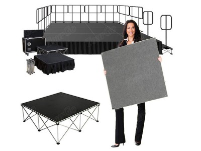 In Stock Portable Modular Stage Systems with Lightweight Stage Platforms for Outdoor Stage Hire