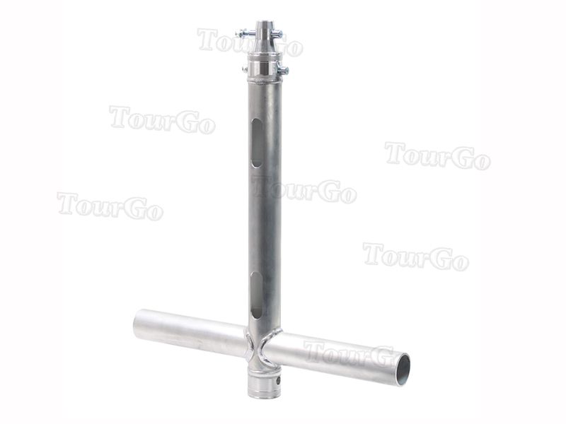 Modular T Piece Drop Arm Silver 500mm