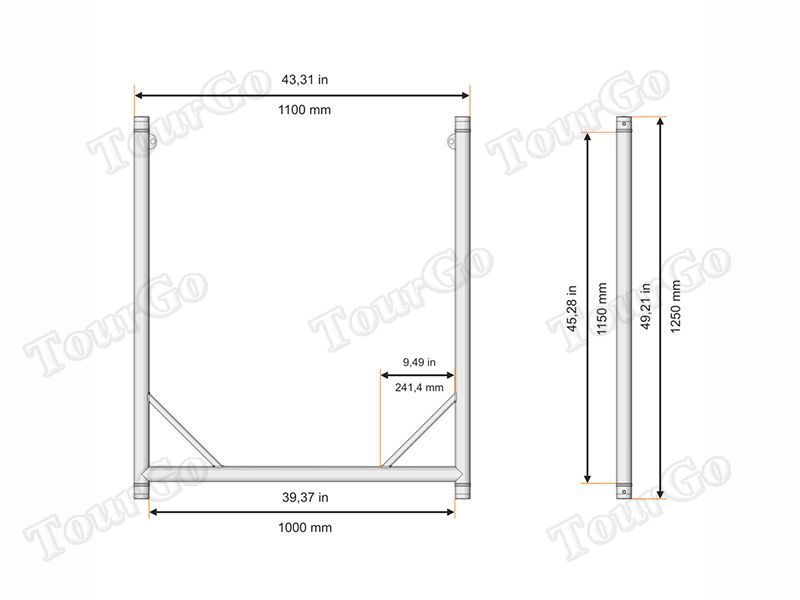 Modular-U-Frame-Stage-Black-1000mm-1