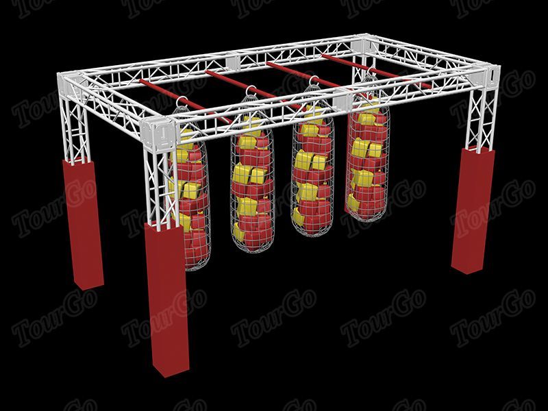 Cargo Tube Net With Ball-Ninja Course Elements