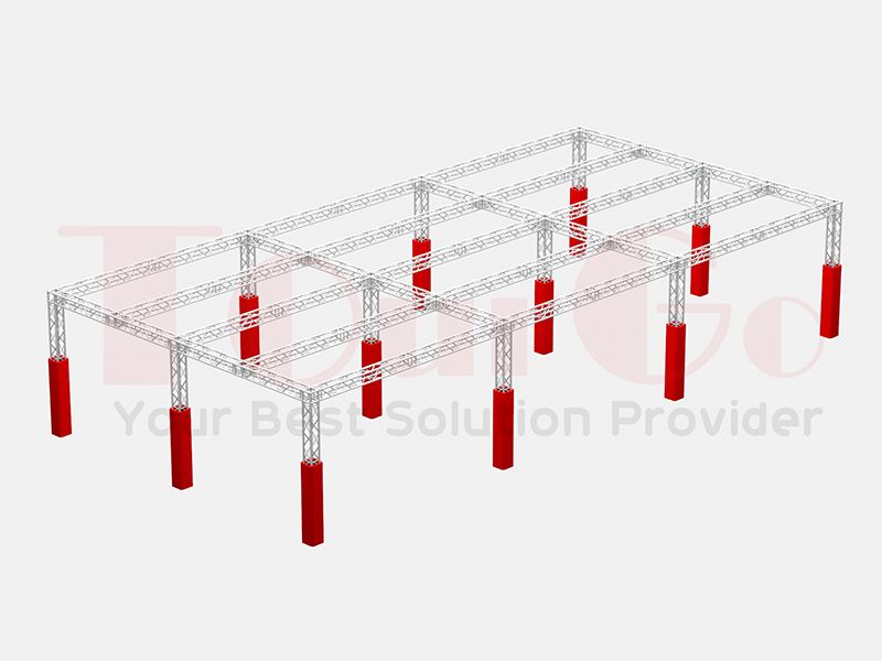 TourGo Ground Level Aluminum Ninja Warrior Truss Structure-4X3-1