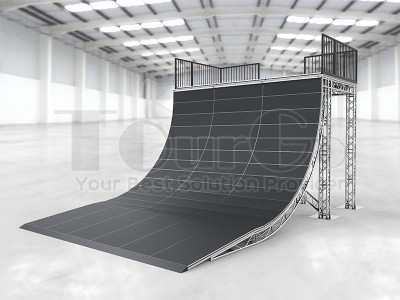 TourGo Aluminum Truss System Outdoor Ninja Warrior Obstacle Course Equipment Warped Wall