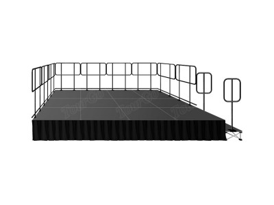 Outdoor Event Portable Stage System with Stage Skirting & Guardrail on Sale