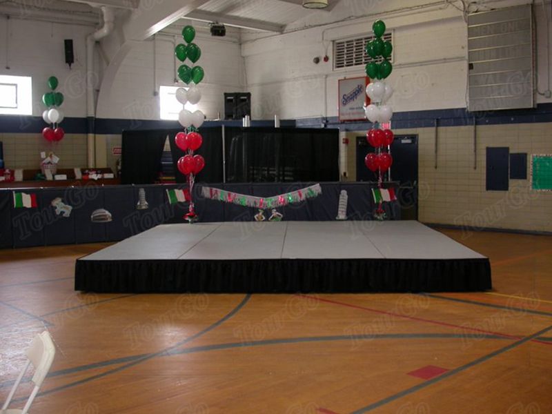 Portable Performance Stage Platform with Stage Skirt for Party Stage – TourGo