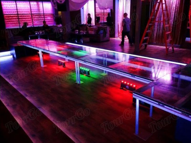 Top Quality Plexiglass Catwalk Stage with Adjustable Height Legs for Indoor Stage Performance – TourGo