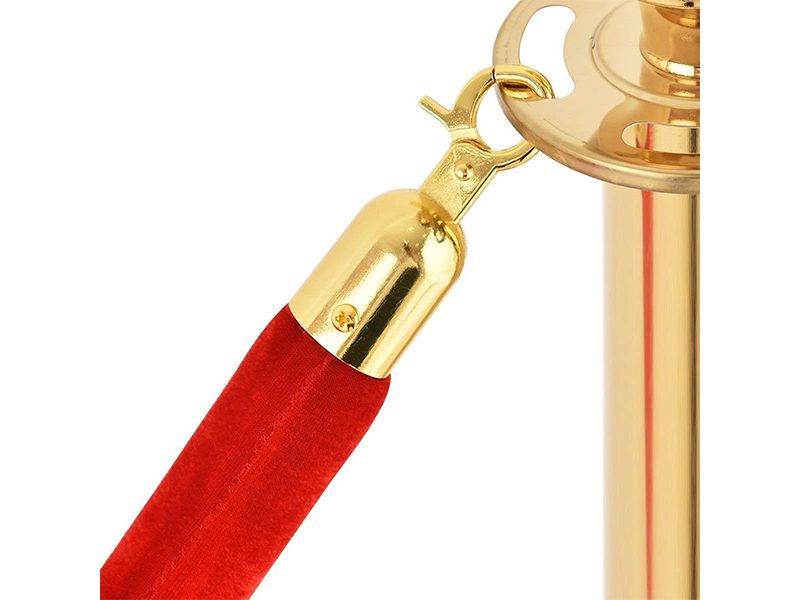 Pole Crowd Control Queue Barrier Stanchion Posts-5