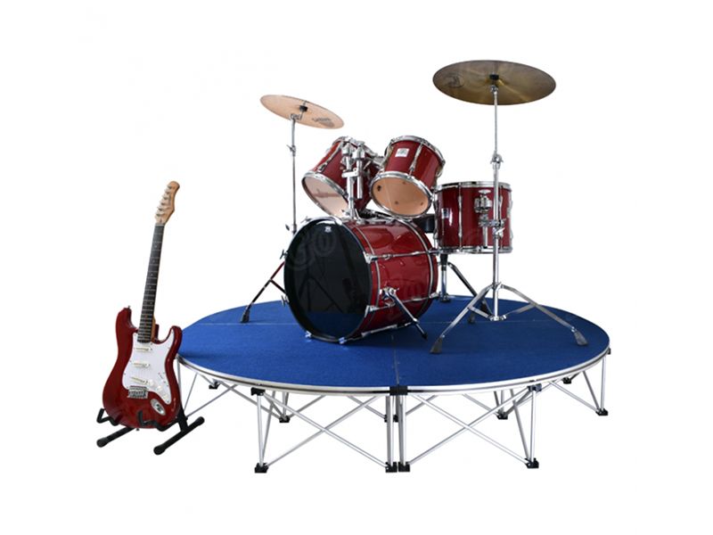 Portable-Drum-Riser-with-Folding-Modular-Stage 1