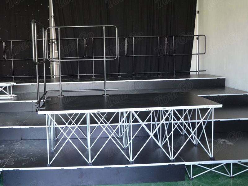 Portable Stage Manufacturer Movable Stage Platform with Stage Guardrail Used Event Stage for Sale