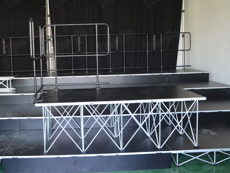 Portable Stage Manufacturer Movable Stage Platform with Stage Guardrail Used Event Stage for Sale