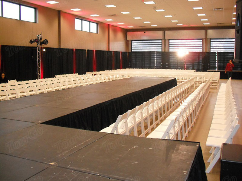 TourGo Portable Catwalk Stage with Mobile Stage Riser for Indoor Conference