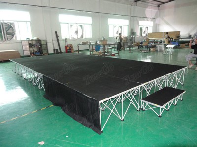 TourGo New Design Exhibition Portable Stage Platform with Skirt for Sale