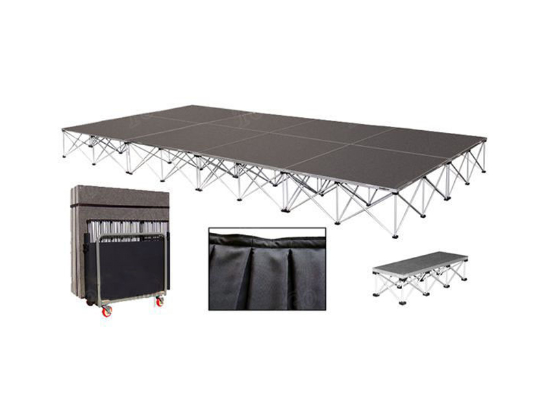 TourGo Movable Stage with Portable Stage Risers Used Performance Stage ...