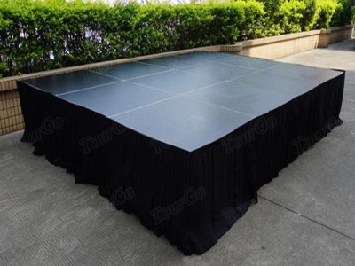 TourGo Portable Exhibition Stage Design with Movable Stage Platform & Stage Skirt