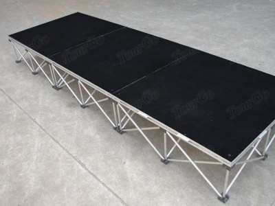 Rectangle Stage Platform with Mobile Stage Risers for DJ Stage & Music Stage