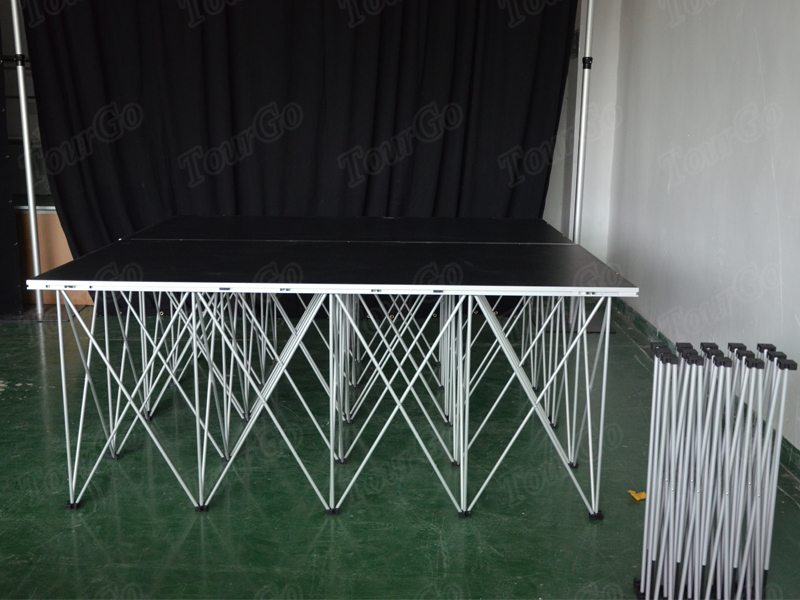 Portable DJ Stage Rental with Wedding Stage Platform & Risers Used Outdoor Event Stage