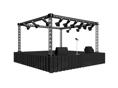 Portable Stage System with Lighting Aluminum Truss Used Concert Stages for Sale