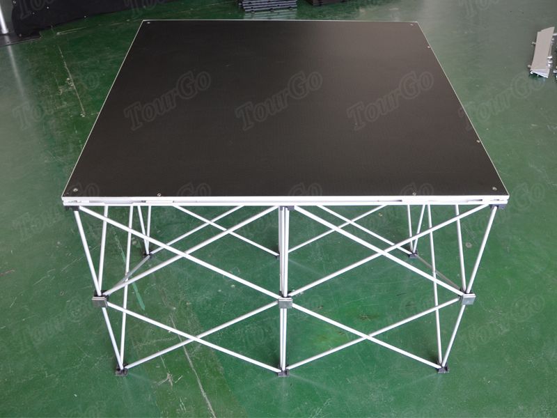 TourGo Removable Portable Stage Platform with Double Stage Risers