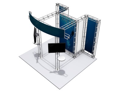 TourGo Hot Sale Aluminum Truss Exhibit Booth Trade Show TV Truss Exhibition Stand