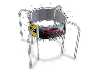 TourGo 2017 20x20ft Hot Sale Portable Aluminum Trade Show Display Truss System with Banner Stand